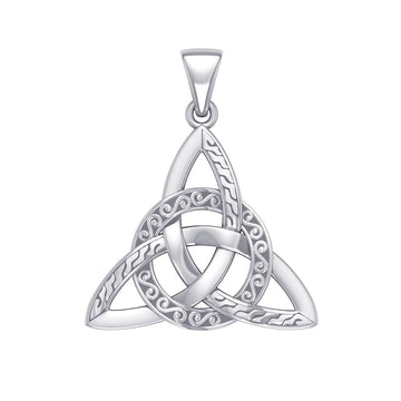 Braided Celtic Triquetra Silver Pendant TPD1814 - Jewelry